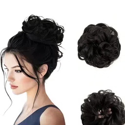 VIEWS Wavy Clip-In Locks Hair Extension-Black-8 inches-picture-19