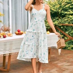 Stylecast X Slyck Floral Print Layered A-Line Dress-picture-26