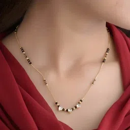 Anouk Gold-Plated Artificial Stones and Beads Mangalsutra-picture-46