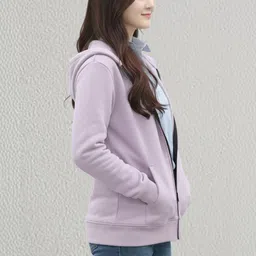 LECOWAR Women Fleece Lightweight Open Front Jacket image 5