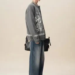 HERE&NOW Men Printed Cardigan image 5