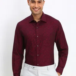 Allen Solly Sport Men Spread Collar Floral Printed Cotton Formal Shirt image 1