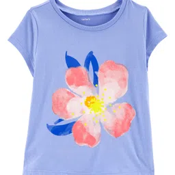 Carter's  Floral Jersey Tee - Light Blue-picture-26