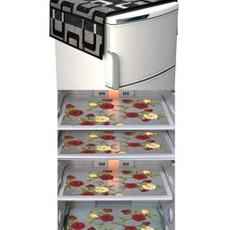 Dakshya Industries Fridge Top Cover and Fridge Mat Combo Set of 5-picture-35