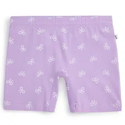 Plan B Cotton Elastane Knit Bows Printed Inner Shorts - Lavender-picture-28