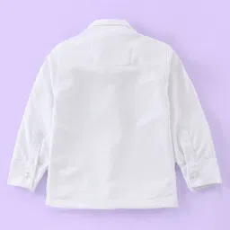 Babyhug Full Sleeves Three Piece Party Suit Checkered with Bow & Hat - White & Blue image 3