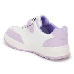 TRUFFLE COLLECTION Panda Designed Colour Blocked Sneakers - Purple & White image 4