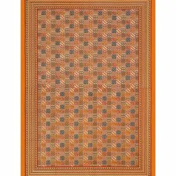 The Craft Monk Yellow Ethnic Motifs Printed Cotton 6-Seater Table Cover image 2