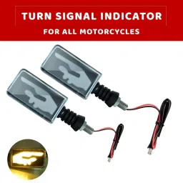 Allextreme EXHIBO2 Hand Style LED Side Indicator Light Front Rear Universal Fit Turn Signal Lamp for Bikes and Motorcycles (Orange, 2 PCS) image 4