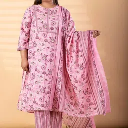 Readiprint Women Floral Printed Regular Pure Cotton Kurta with Trousers & With Dupatta-picture-19