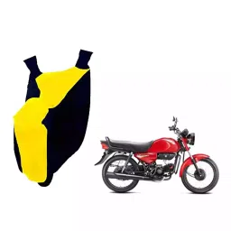 Auto Pearl Waterproof Two Wheeler Cover For Hero HF Dawn (Yellow & Blue)-picture-33