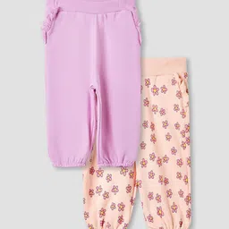 Juniors by Babyshop Infant Girls Pack Of 2 Mid-Rise Regular Fit Joggers-picture-22