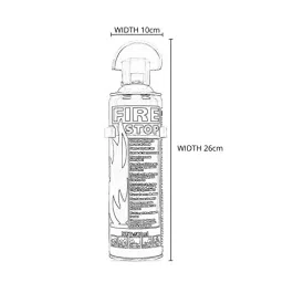 AllExtreme ‎EXEFAP2 Fire Extinguisher Classes Gasoline 500 ml Portable for Home Apartment, Pack of 2 image 3