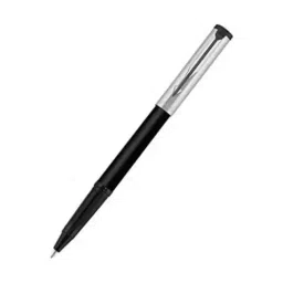 Parker BETA Chrome Plated Black Roller Ball Pen with A5 Notebook (Blue), 8901198490432 image 2