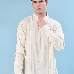 V-Mart Striped Spread Collar Cotton Regular Fit Shirt-picture-35