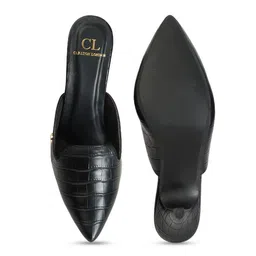 Carlton London Textured Pointed Toe Slim Heeled Pumps image 5