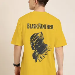 Jack Paris Men Black Panther Printed Relaxed Fit Cotton T-shirt-picture-29