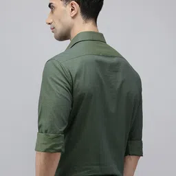 Arrow Pure Cotton Self Design Manhattan Slim Fit Textured Formal Shirt image 2