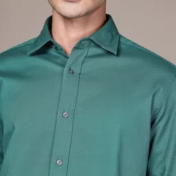 MANGO MAN Textured Spread Collar Regular Fit Shirt image 5