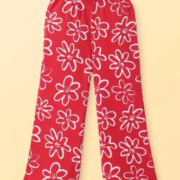 Pine Kids Full Length Comfort Fit Lounge Pants Floral Print - Red-picture-16
