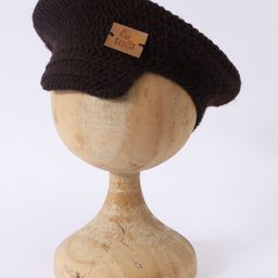 Funkrafts Wollen Knitted Handmade Brand Name Patch Detailed Cap - Brown-picture-33