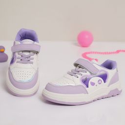 TRUFFLE COLLECTION Panda Designed Colour Blocked Sneakers - Purple & White-picture-9