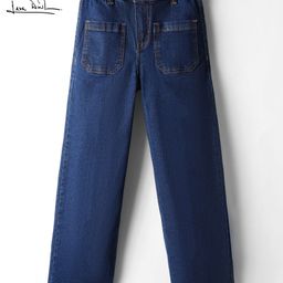 arias by lara dutta Arias Cotton Elastane Woven Full Length Washed Denim Jeans - Navy Blue-picture-48