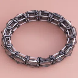 Kushal's Fashion Jewellery Zircon Studded Bangle-Style Bracelet image 3