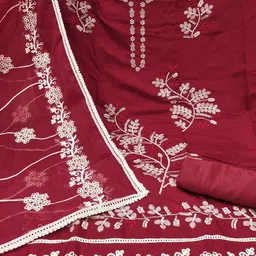 Maroosh Embellished Unstitched Dress Material image 4