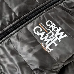 Junior Killer Full Sleeves Typography Printed Quilted Heavy Winter Jacket - Grey image 3