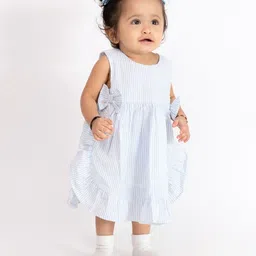 haus & kinder Girls Pure Cotton Bowlet Frock with Blommer-picture-14