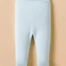 I Bears Interlock knit Full Sleeves Onesies With Leggings & Animal Print - Light Blue image 5