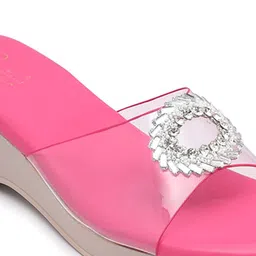 Shoestail Women Solid Embellished Regular Round Toe Block Sandals image 4