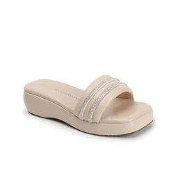 Denill Striped Embellished Wedge Heels image 5