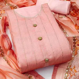 KALINI Embellished Unstitched Dress Material-picture-26