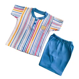 BAESD Boys Striped Round Neck Pure Cotton T-shirt With Shorts-picture-22