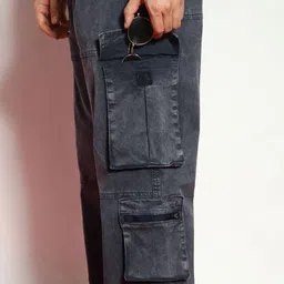 Urbano Fashion Men Loose Relaxed Fit Heavy Fade Stretchable Jeans image 2