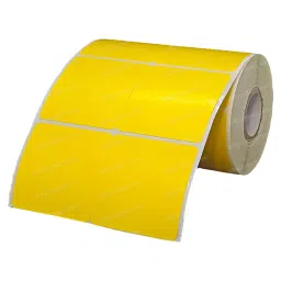 Tudko 50x50 mm 80 GSM 2 UP Self Adhesive Paper Label Yellow (Pack of 2 Pcs) image 3