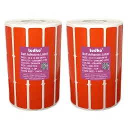 Tudko 33x15 mm 80 GSM 3 UP Self Adhesive Paper Label Orange (Pack of 2 Pcs)-picture-24