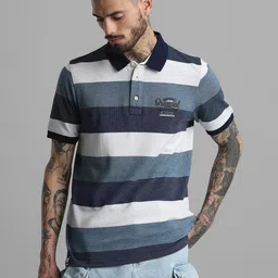 Klub Fox Men Printed Polo Collar Tropical Pockets T-shirt-picture-15