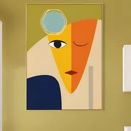 nestroots Beige & Yellow 1 Piece Canvas Abstract Wall Paintings-image-44