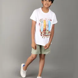 V-Mart Boys Graphic Printed Round Neck Cotton T-shirt image 2