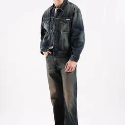 Calvin Klein Jeans Men Spread Collar Washed Denim Jacket image 4