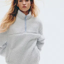 H&M Women Zip Top Teddy Sweatshirt-picture-18