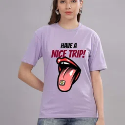 FALTU.CO Women Printed Drop-Shoulder Sleeves Pure Cotton T-shirt-picture-30