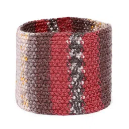 Magic Needles Unisex Red & Brown Handmade Woolen Headband image 2