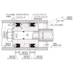 NOK φ24x32 mm USH Type Fluoro Rubber Packing (Fusso) Seal, USH 24 32 5 F image 2