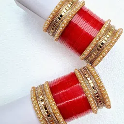 fitonrist Set Of 54 Stone Studded & Beaded Bangles-picture-26