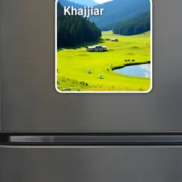 GIFTSHALA White & Green Khajjiar Printed Decorative Magnets image 3