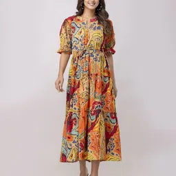 Aawari Floral Print A-Line Maxi Dress-picture-28